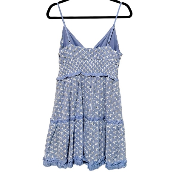 Altar’d State Everly Ruffled Embroidered Eyelet Sleeveless Mini Sundress Large - Picture 9 of 13